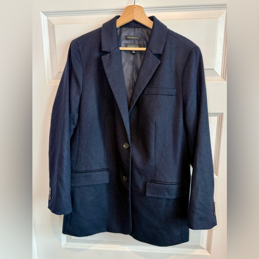 Talbots Elegant Navy Blue Blazer